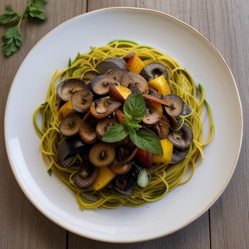 Italian Brochettes With Angel Hair Pasta recipe image