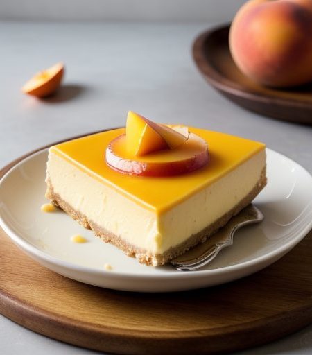 Italian Cheesecake With Papaya Sauce recipe image