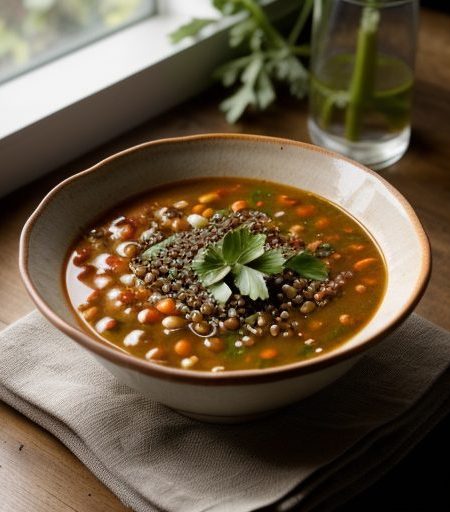 Italian Lentil Minestrone Soup recipe image