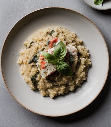 Italian: Risotto With Crabmeat & Basil recipe image