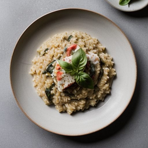 Italian: Risotto With Crabmeat & Basil recipe image