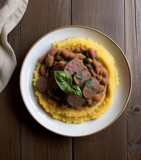 Italian Sausage & Bean Stew With Polenta recipe image