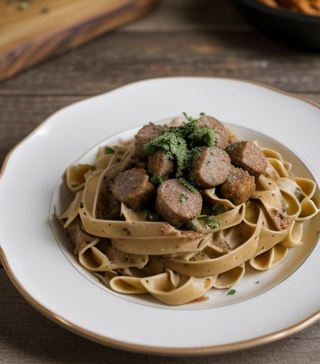 Italian Sausage Fettucine recipe image