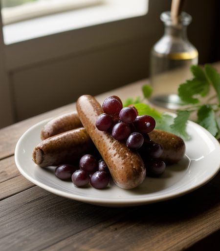 Italian Sausage & Red Grapes recipe image