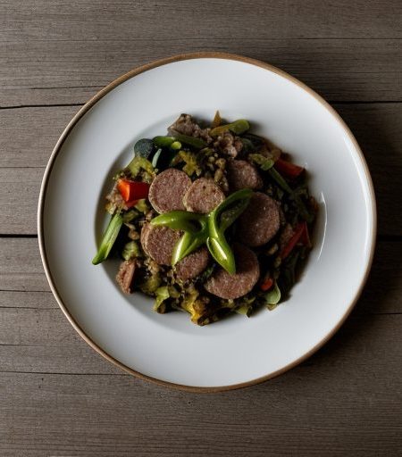 Italian Sausage With Green Peppers & Mushro recipe image