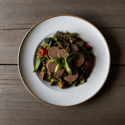 Italian Sausage With Green Peppers & Mushro recipe image