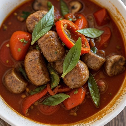 Italian Sausage and Peppers in Tomato Sauce recipe image
