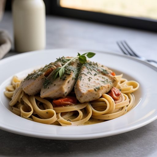 Italian-Style Chicken Over Pasta recipe image