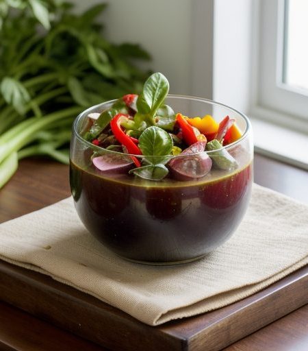 Italian Style Eggplant & Pepper Salad recipe image