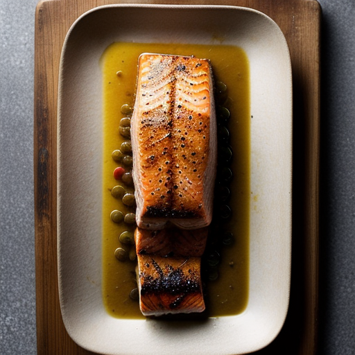 James Barber's Pan Roasted Salmon W/Sweet Pep recipe image