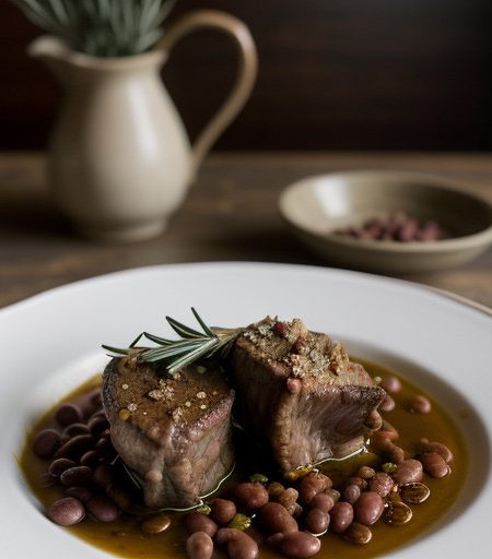 James Beard's Lamb Shanks With Beans recipe image
