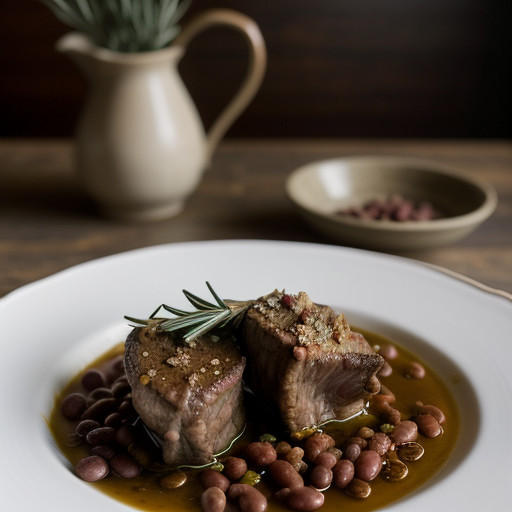 James Beard's Lamb Shanks With Beans recipe image