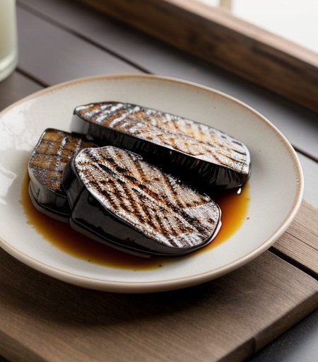 Japanese Eggplant With Sesame-Ginger Glaze recipe image