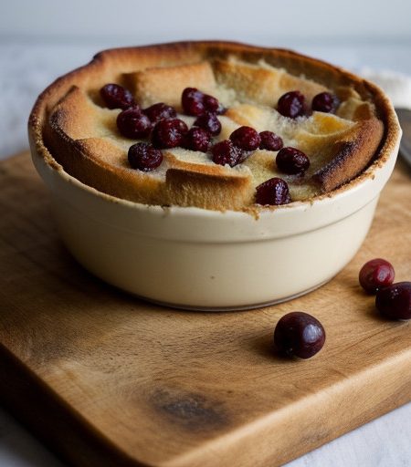 Jasper's Bread & Butter Pudding With Cranbe recipe image