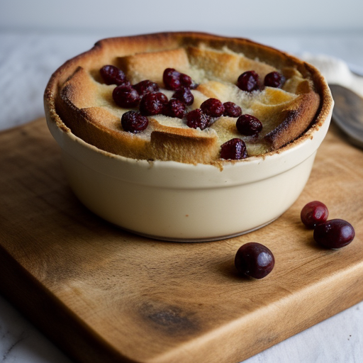 Jasper's Bread & Butter Pudding With Cranbe recipe image