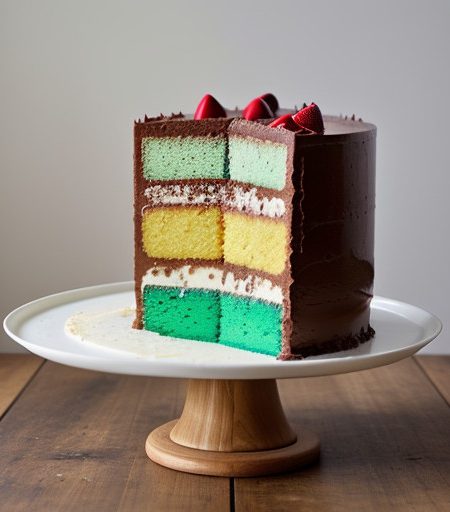 Jello Rainbow Cake recipe image