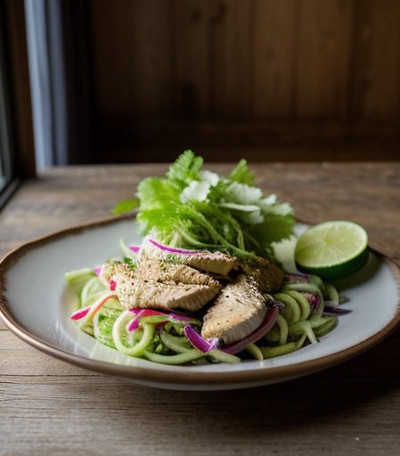 Jellyfish, Chicken, and Cucumber Salad recipe image
