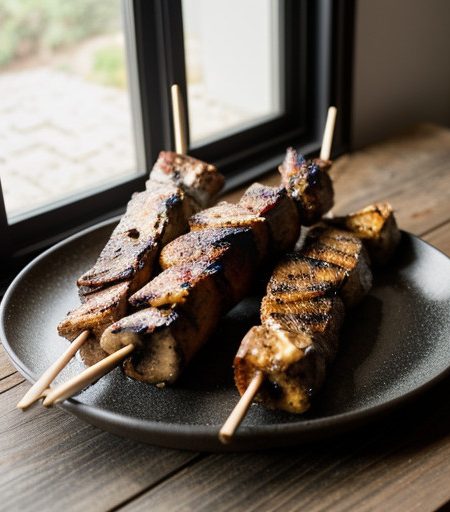 Jerked Chicken on a Skewer recipe image