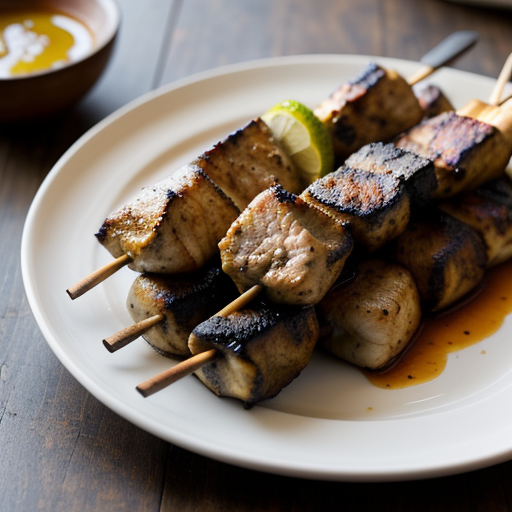 Jerked Monkfish Kebabs recipe image