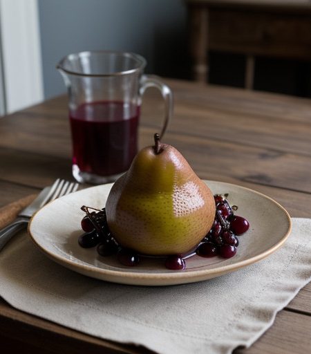 Juice Poached Pears recipe image