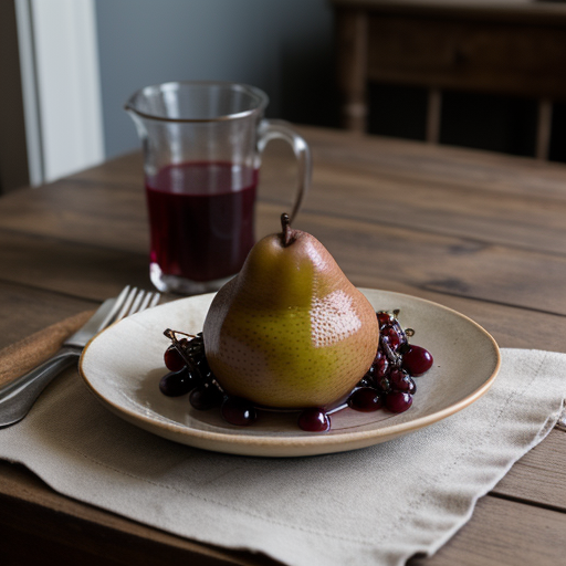 Juice Poached Pears recipe image