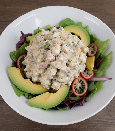 Jumbo Lump Crab Salad With Plantain Chips and Avocado recipe image