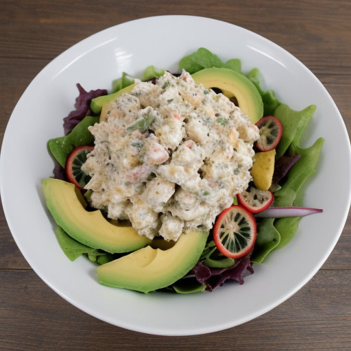 Jumbo Lump Crab Salad With Plantain Chips and Avocado recipe image