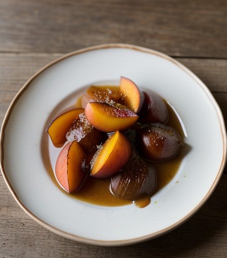 Kahlua Spiced Peaches recipe image