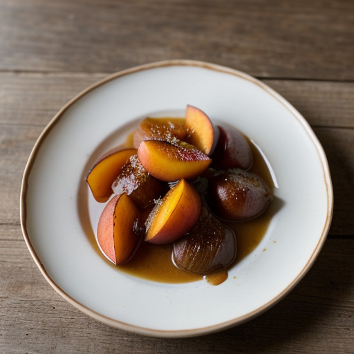 Kahlua Spiced Peaches recipe image