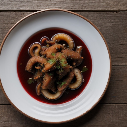 Kalamarakia Me Krassi (Squid in Red Wine recipe image