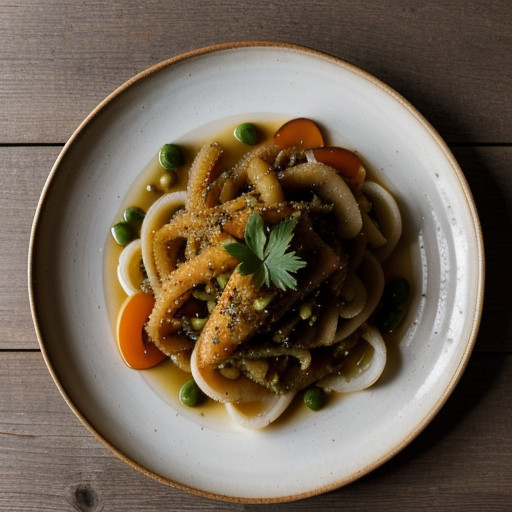 Kalamarakia Tursi (Pickled Squid recipe image