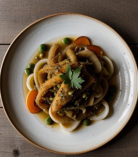 Kalamarakia Tursi (Pickled Squid recipe image