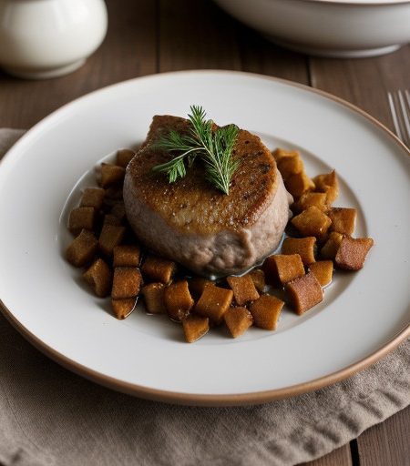 Kalbsschnitzel Mit Feinen Gemusen (Veal Round recipe image
