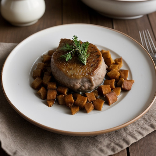 Kalbsschnitzel Mit Feinen Gemusen (Veal Round recipe image