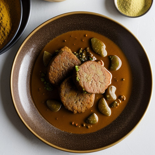 Kalbsschnitzel in Currysosse (Veal Steaks / L recipe image