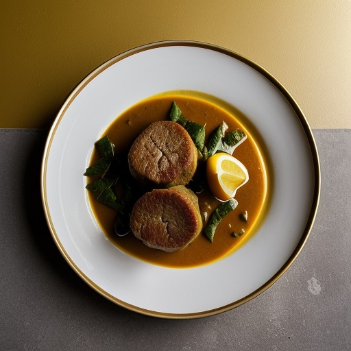 Kalbssxhnitzel in Currysosse (Veal Steaks / Lemon & Curry recipe image