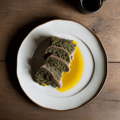 Kangaroo Escalopes With Spinach & Anchovy But recipe image