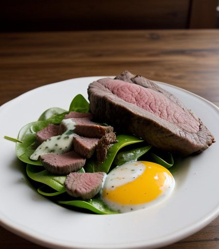 Kansas City Steak & Spinach Salad recipe image