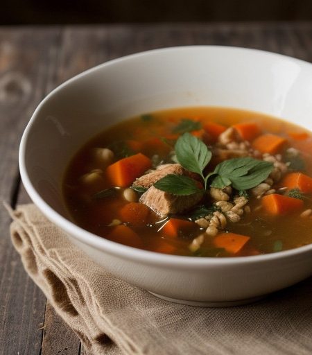 Kathi's Tomato~ Barley~ & Chicken Soup recipe image