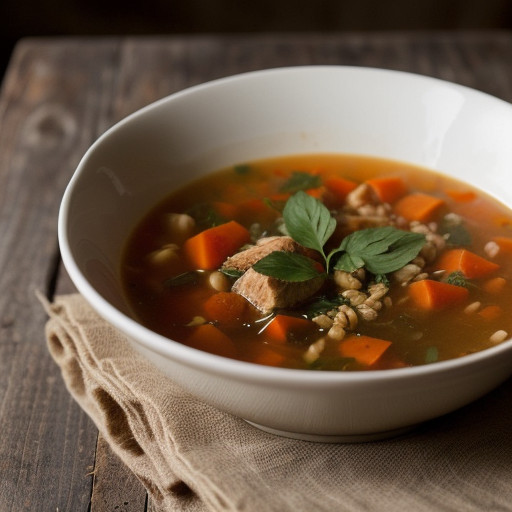 Kathi's Tomato~ Barley~ & Chicken Soup recipe image
