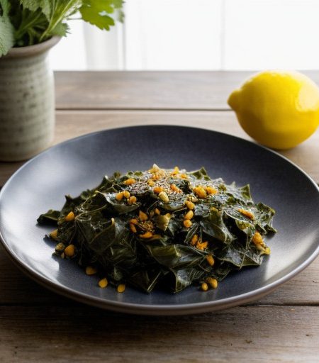 Kenyan-Style Collard Greens With Lemon recipe image