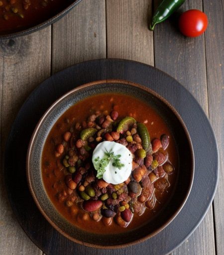 Kevin's Killer Vegetarian Chili With Jalapeno recipe image