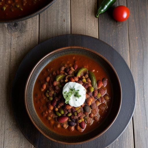 Kevin's Killer Vegetarian Chili With Jalapeno recipe image