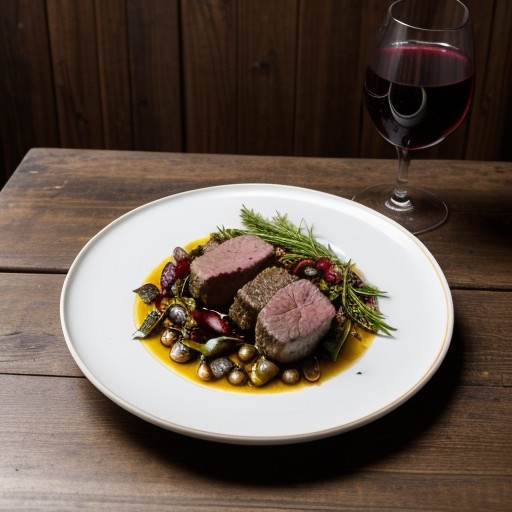 Kewered Lamb Tenderloin With Rioja Red Wine Vinaigrette recipe image