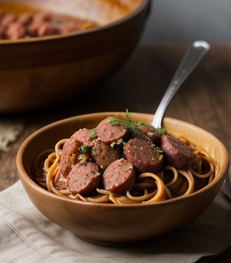 Kielbasa in Spaghetti Sauce..fkjm22 A recipe image