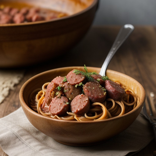 Kielbasa in Spaghetti Sauce..fkjm22 A recipe image