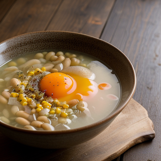 Kielbasi Bean Egg Drop Soup recipe image