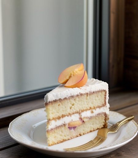 Kimberly's Cafe's Peach Delight Cake recipe image