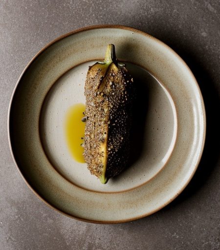 Kizarmis Patlican (Fried Eggplant With Green recipe image