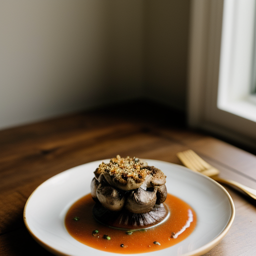 Knife & Fork Stuffed Mushrooms Rockefeller recipe image